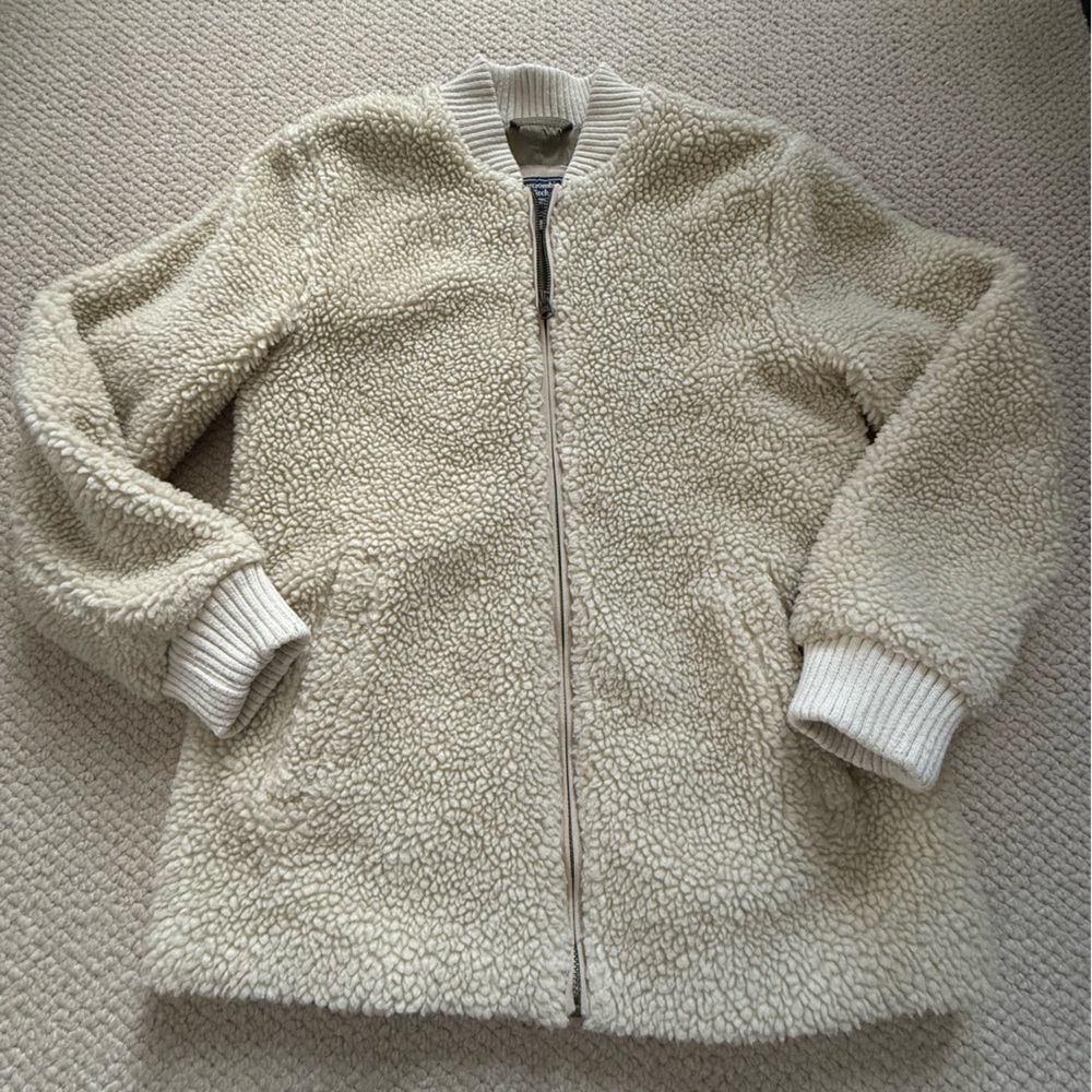 Abercrombie & Fitch women’s Sherpa Teddy coat/bomber Jacket